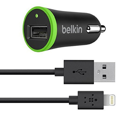 belkin f8j026bt04-blk micro usb car charger with apple lightning (black)